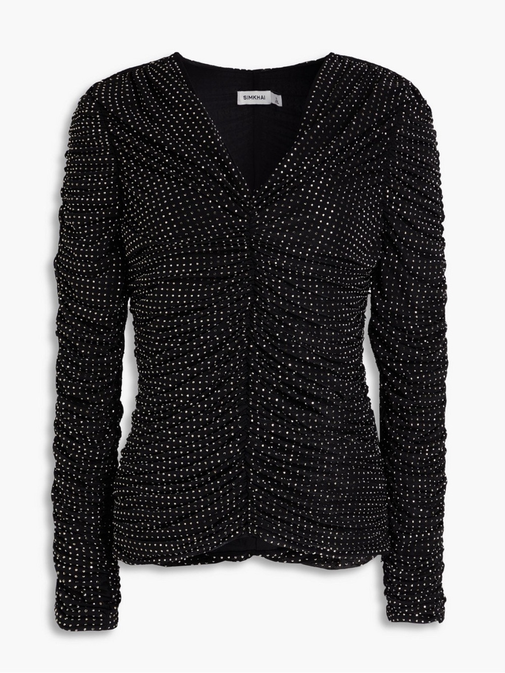 Jonathan Simkhai Haydon Crystal-Embellished Rushed Top